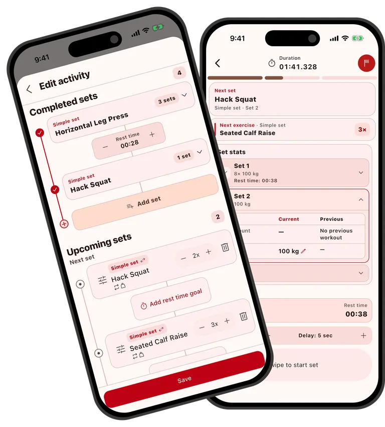 FitnX Plan editor and active-workout editor